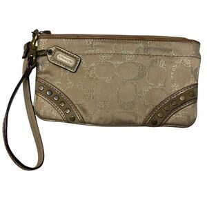 Coach Gold Wristlet Vintage